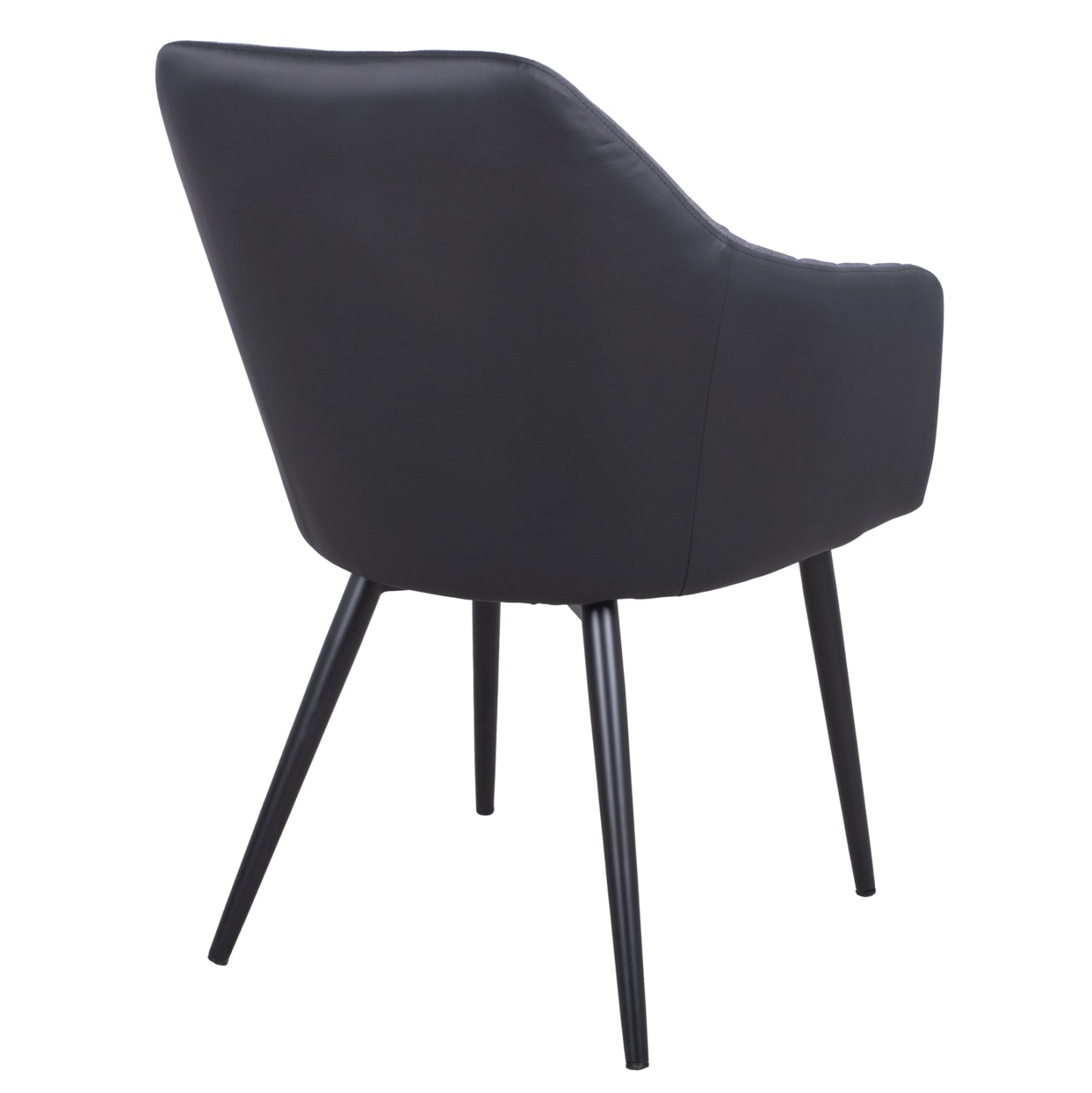 Armchair Charles Hm8522.01 With Fabric Dark Grey Pu Black 57x63x83 Cm