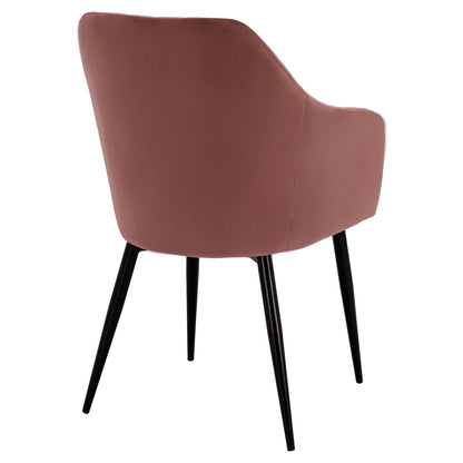 Armchair Charles Fb98522.02 With Velvet Dusty Pink 52x60x89y Cm.