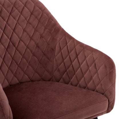 Armchair Charles Fb98522.02 With Velvet Dusty Pink 52x60x89y Cm.