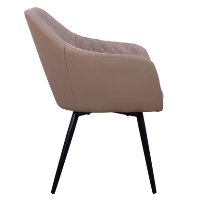 Armchair Charles Hm8522.07 With Fabric Beige & Pu Beige 57x63x83 Cm