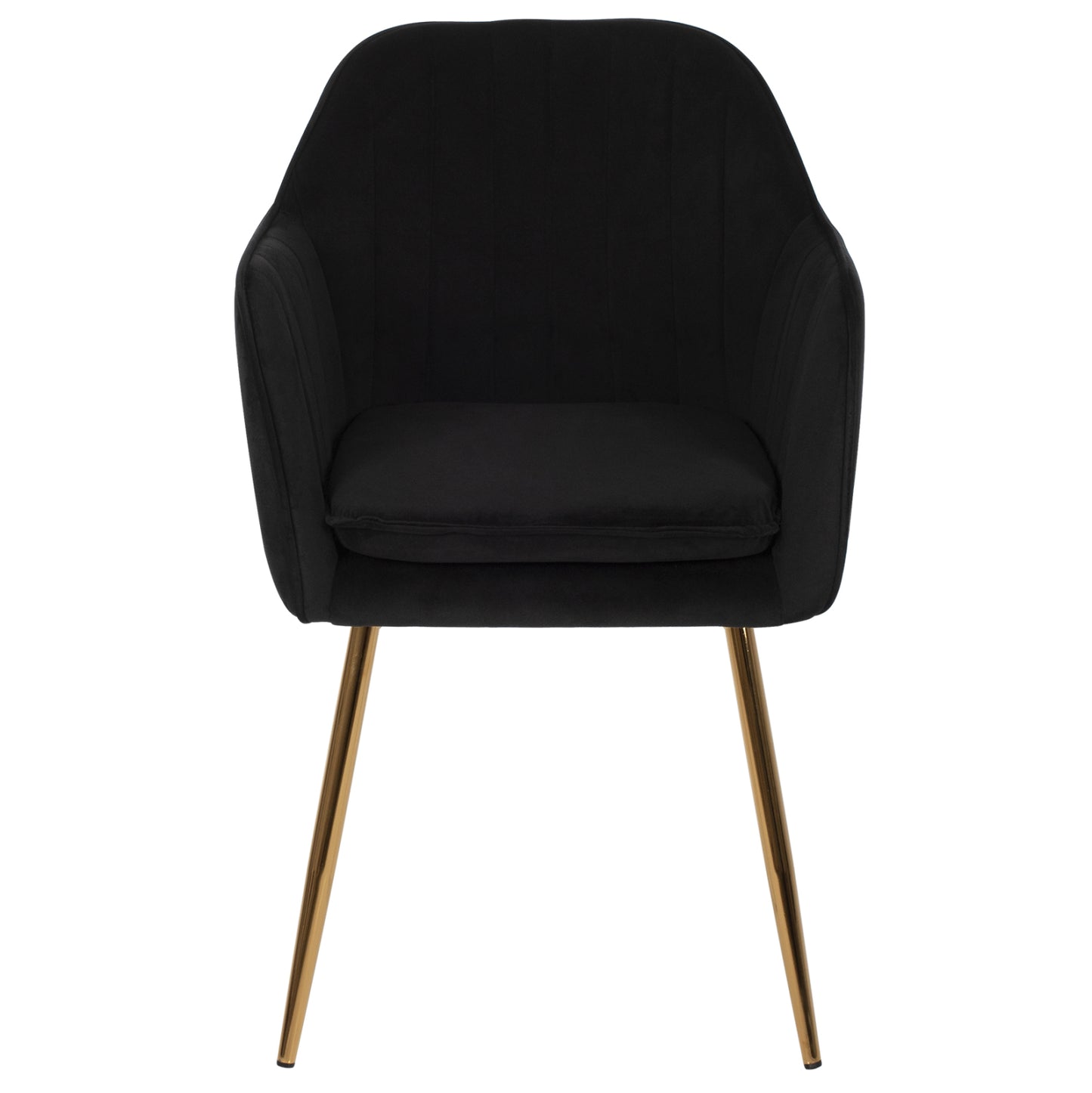 Armchair Sawyer Hm8523.04 Black Velvet And Golden Legs 55Χ60Χ83hcm.