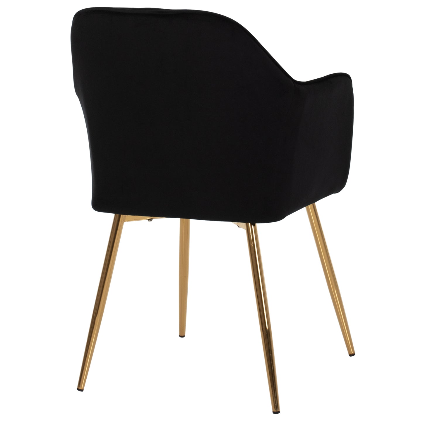 Armchair Sawyer Hm8523.04 Black Velvet And Golden Legs 55Χ60Χ83hcm.