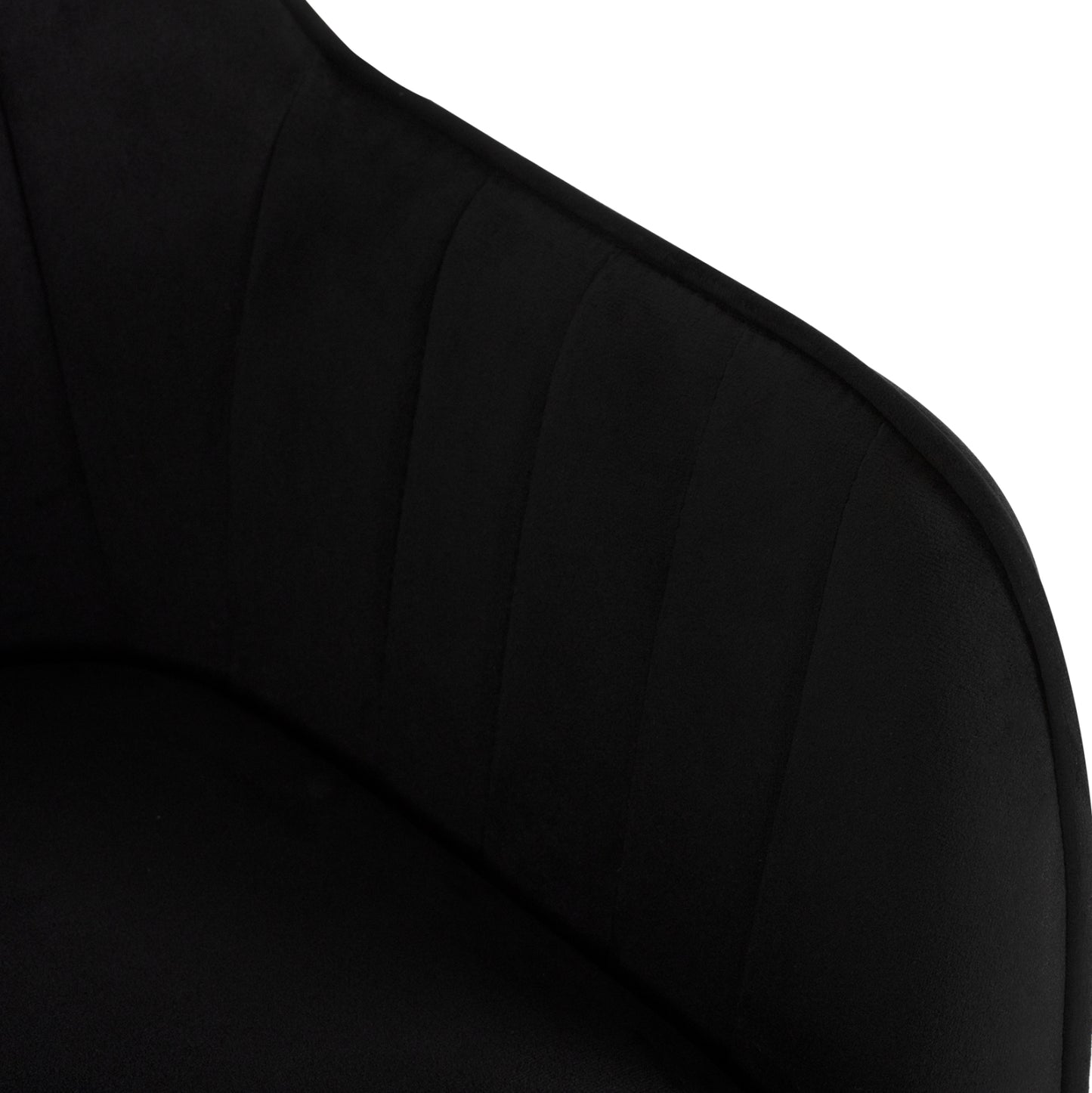 Armchair Sawyer Hm8523.04 Black Velvet And Golden Legs 55Χ60Χ83hcm.