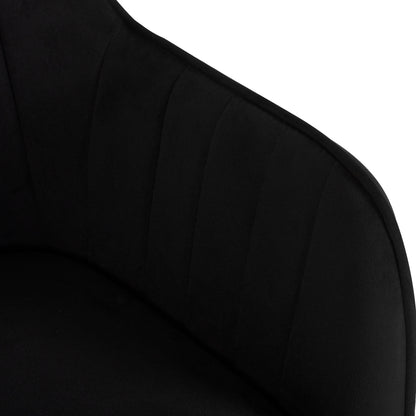 Armchair Sawyer Hm8523.04 Black Velvet And Golden Legs 55Χ60Χ83hcm.