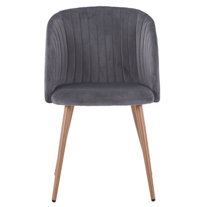 Armchair Leah With Velvet Grey And Metallice Legs Hm8543.01 51x58x80 Cm