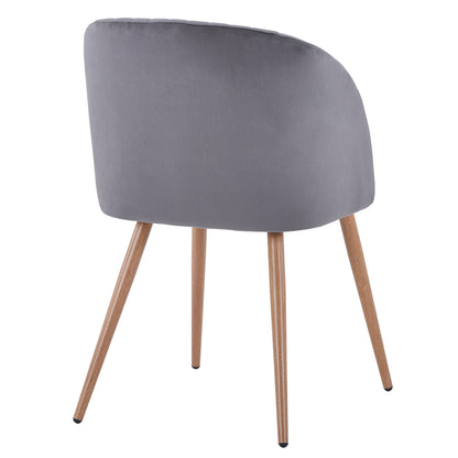Armchair Leah With Velvet Grey And Metallice Legs Hm8543.01 51x58x80 Cm