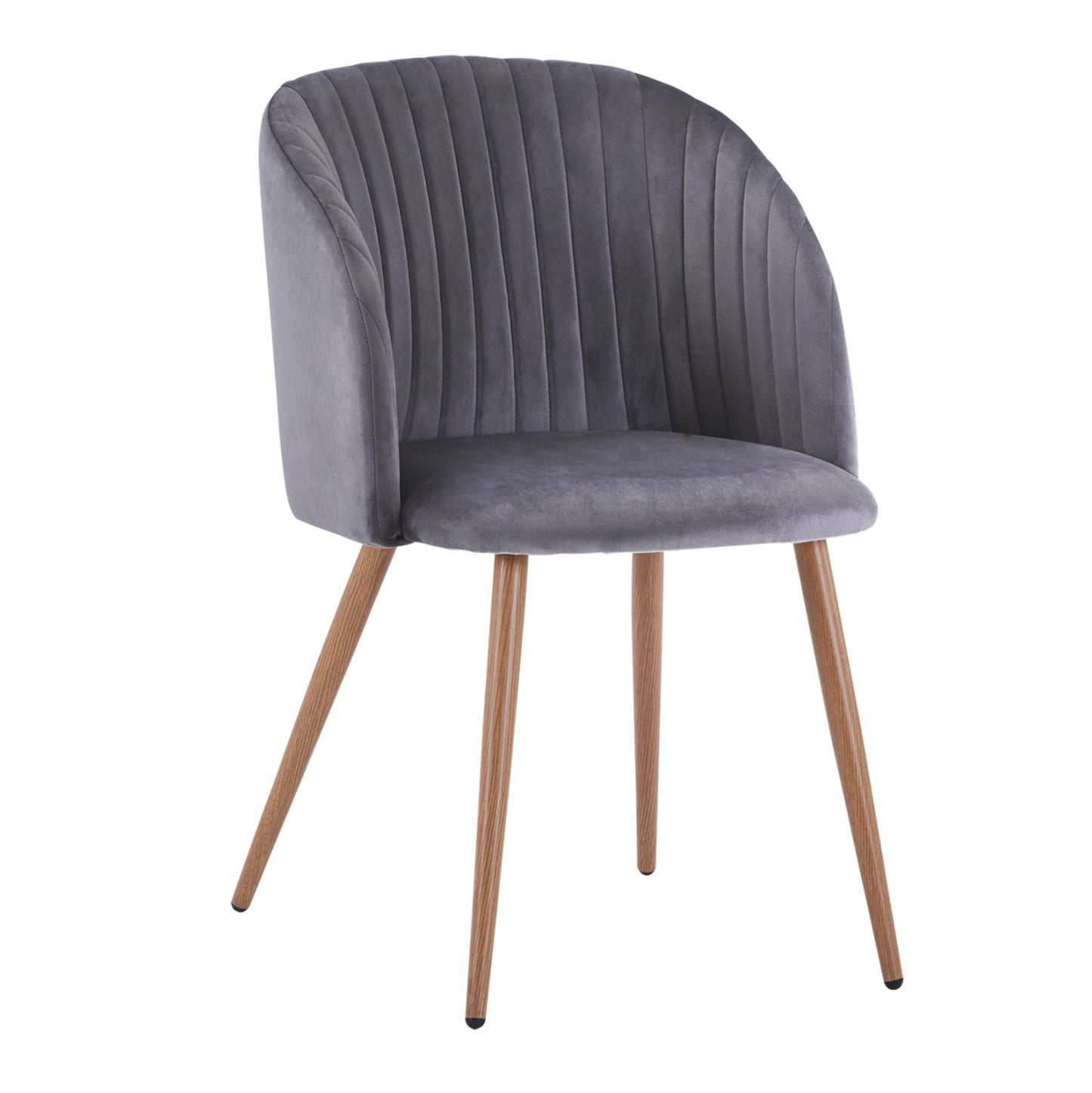 Armchair Leah With Velvet Grey And Metallice Legs Hm8543.01 51x58x80 Cm