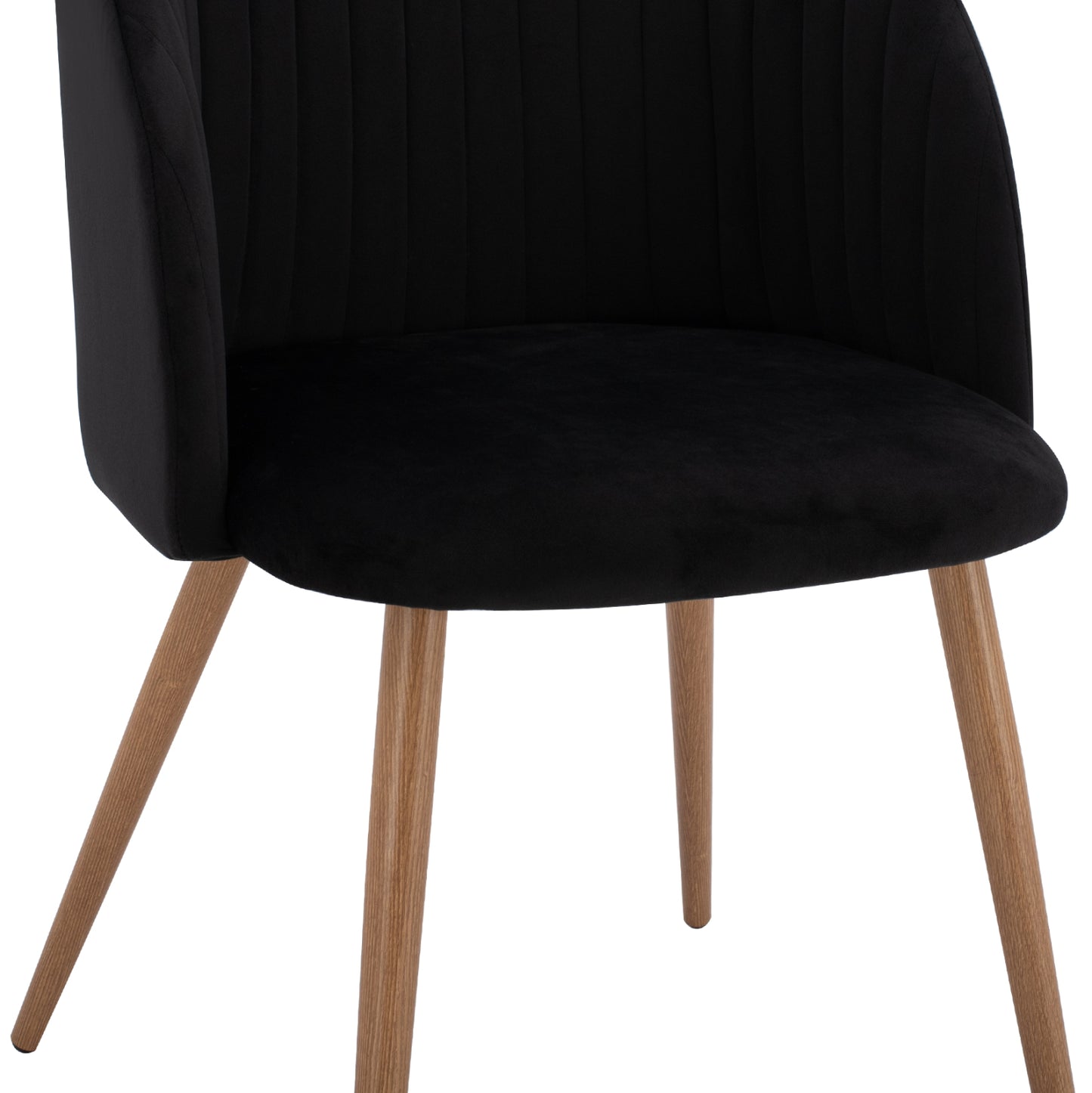 Armchair Leah With Velvet Black And Metallic Legs Hm8543.04 53x57x81 Cm.