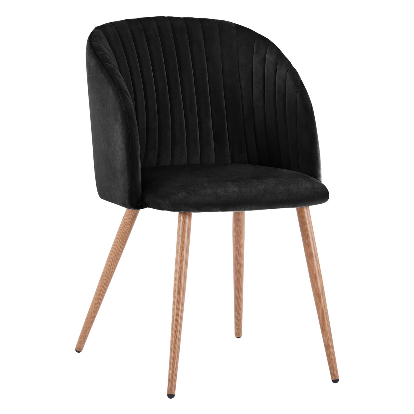 Armchair Leah With Velvet Black And Metallic Legs Hm8543.04 53x57x81 Cm.