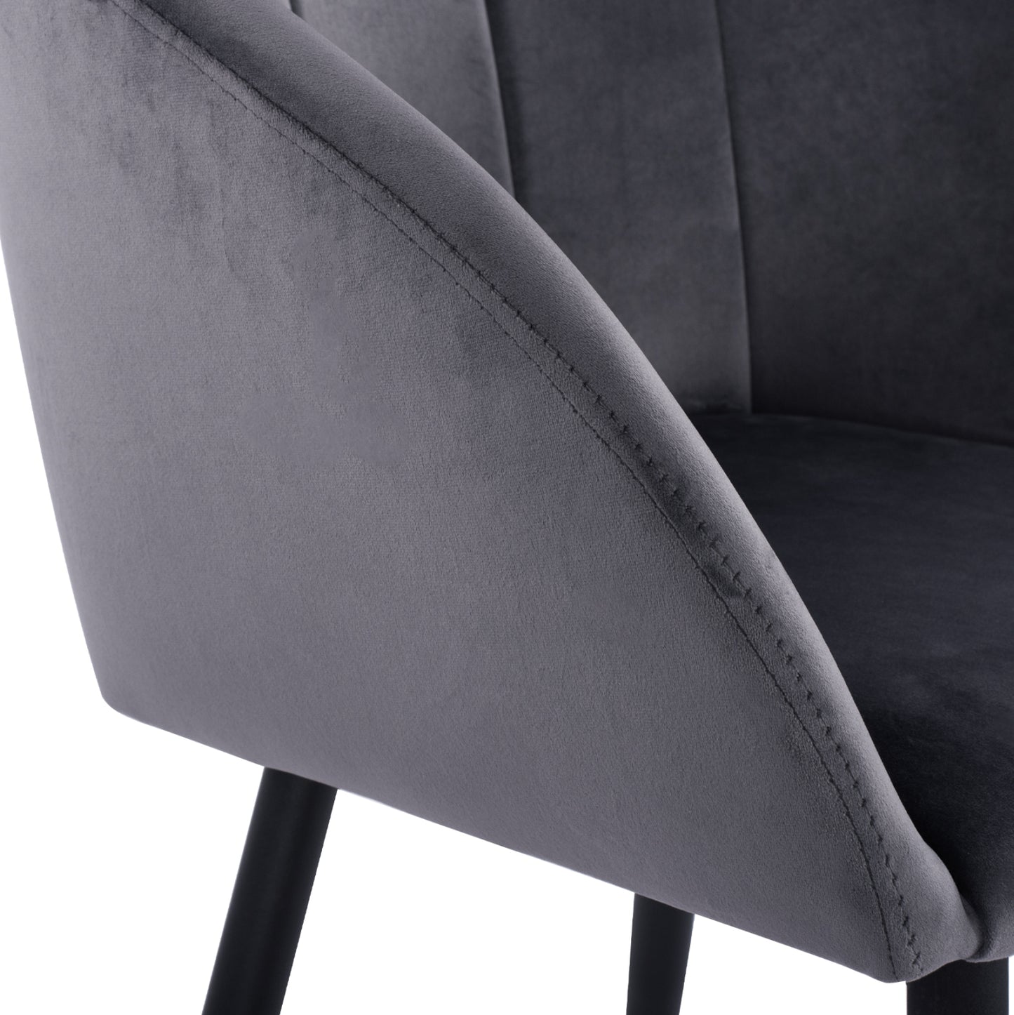 Armchair Bessie Hm8699.01 Velvet Grey With Metallic Frame 60x62x80 Cm.