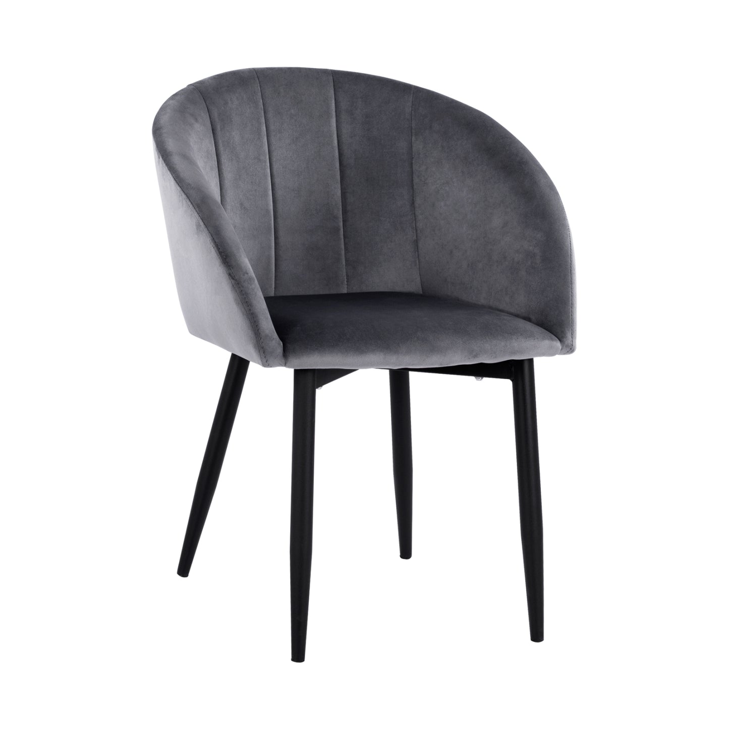 Armchair Bessie Hm8699.01 Velvet Grey With Metallic Frame 60x62x80 Cm.