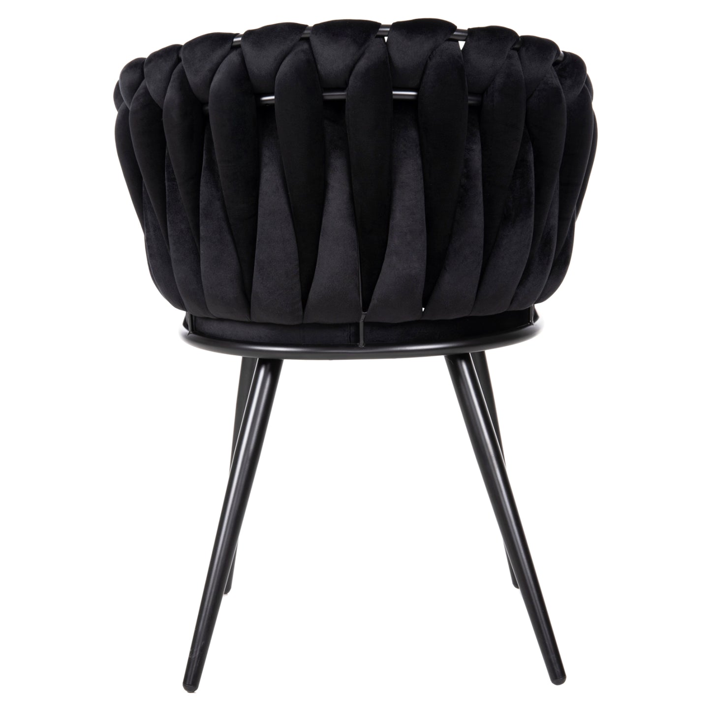 Chair Luanda Hm8741.04 Black Velvet-black Metallic Legs 62x54x79hcm.