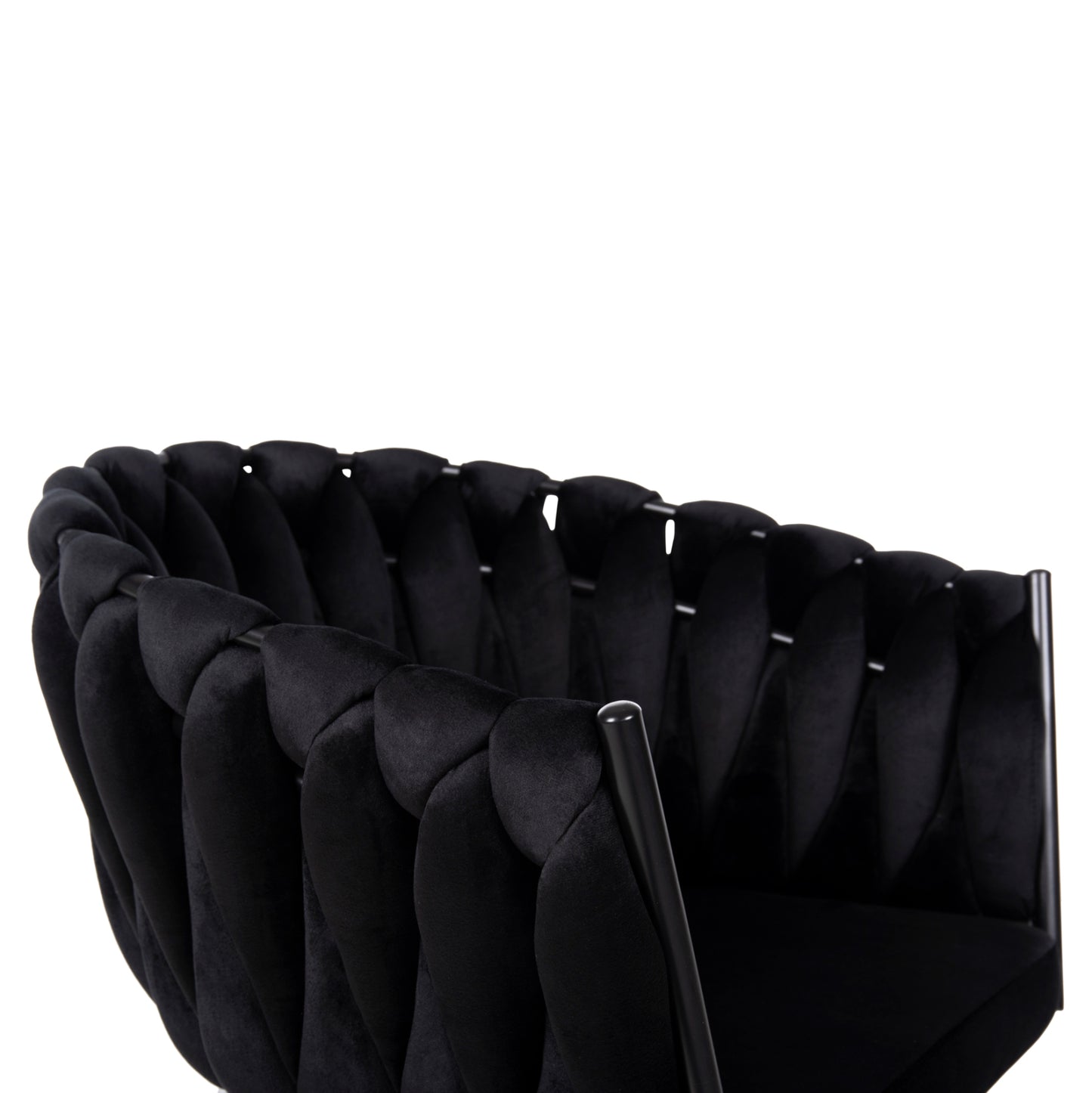 Chair Luanda Hm8741.04 Black Velvet-black Metallic Legs 62x54x79hcm.