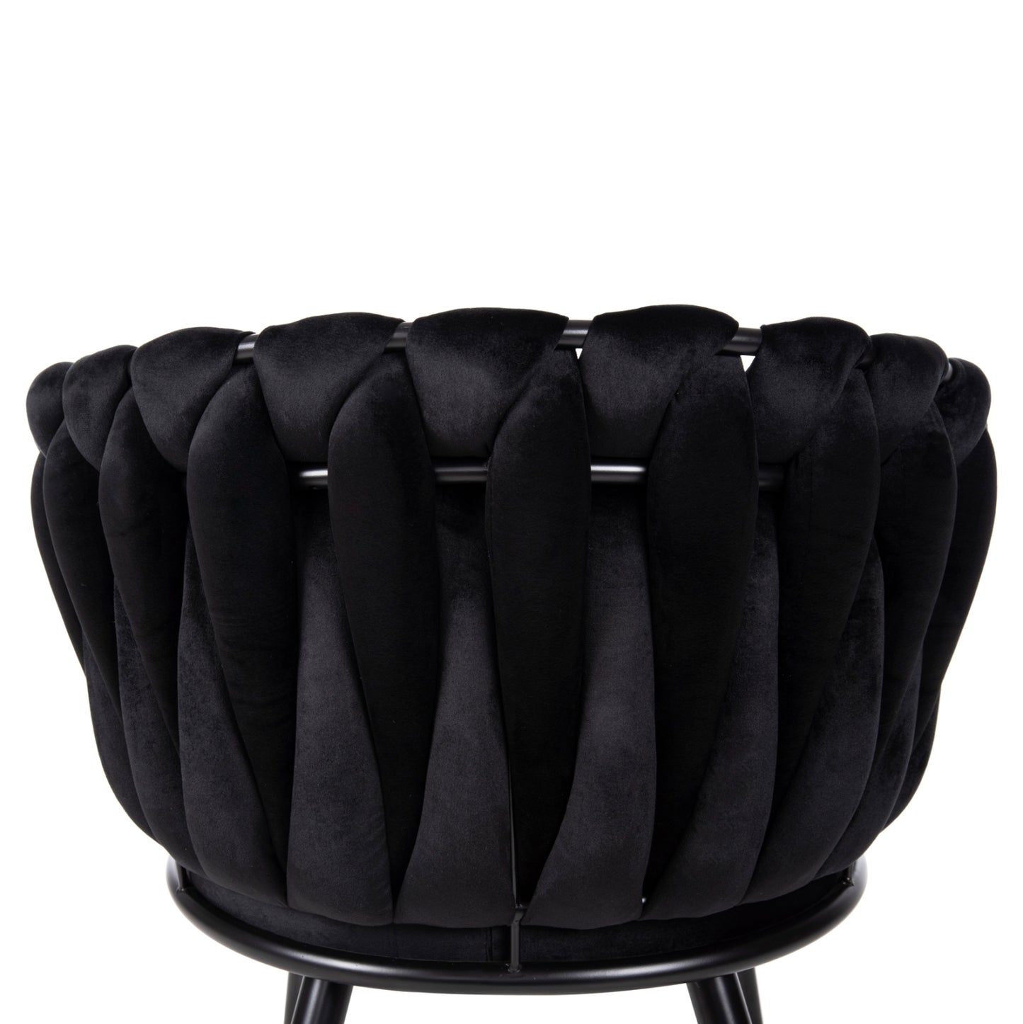 Chair Luanda Hm8741.04 Black Velvet-black Metallic Legs 62x54x79hcm.