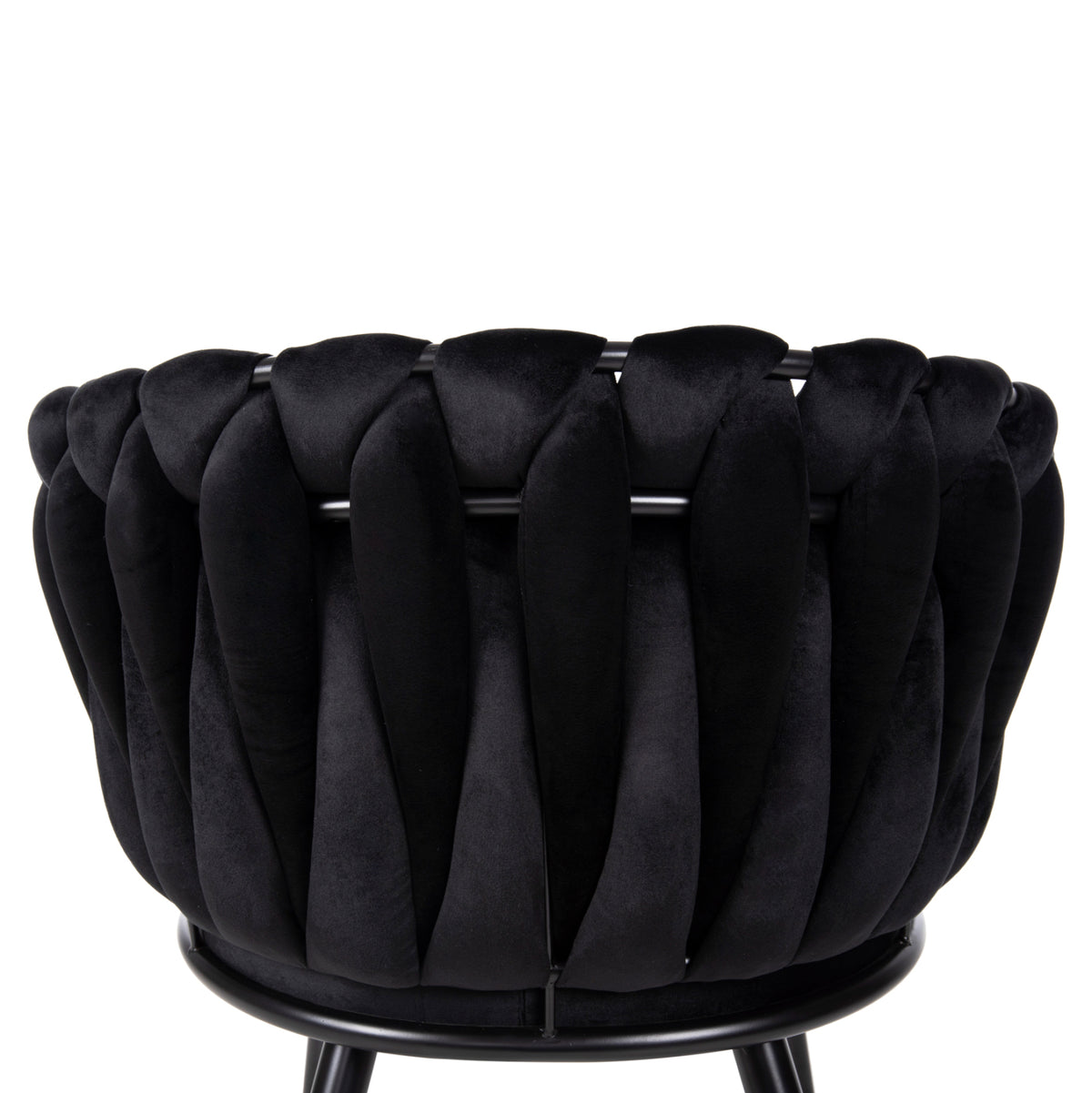 Chair Luanda Hm8741.04 Black Velvet-black Metallic Legs 62x54x79hcm.