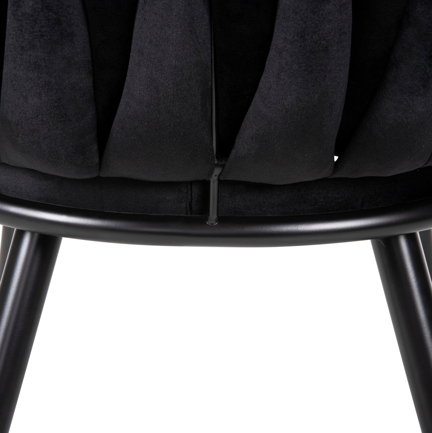 Chair Luanda Hm8741.04 Black Velvet-black Metallic Legs 62x54x79hcm.