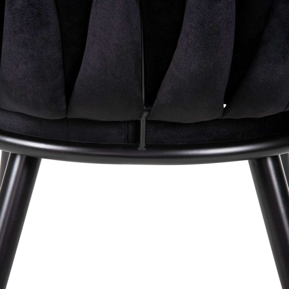 Chair Luanda Hm8741.04 Black Velvet-black Metallic Legs 62x54x79hcm.