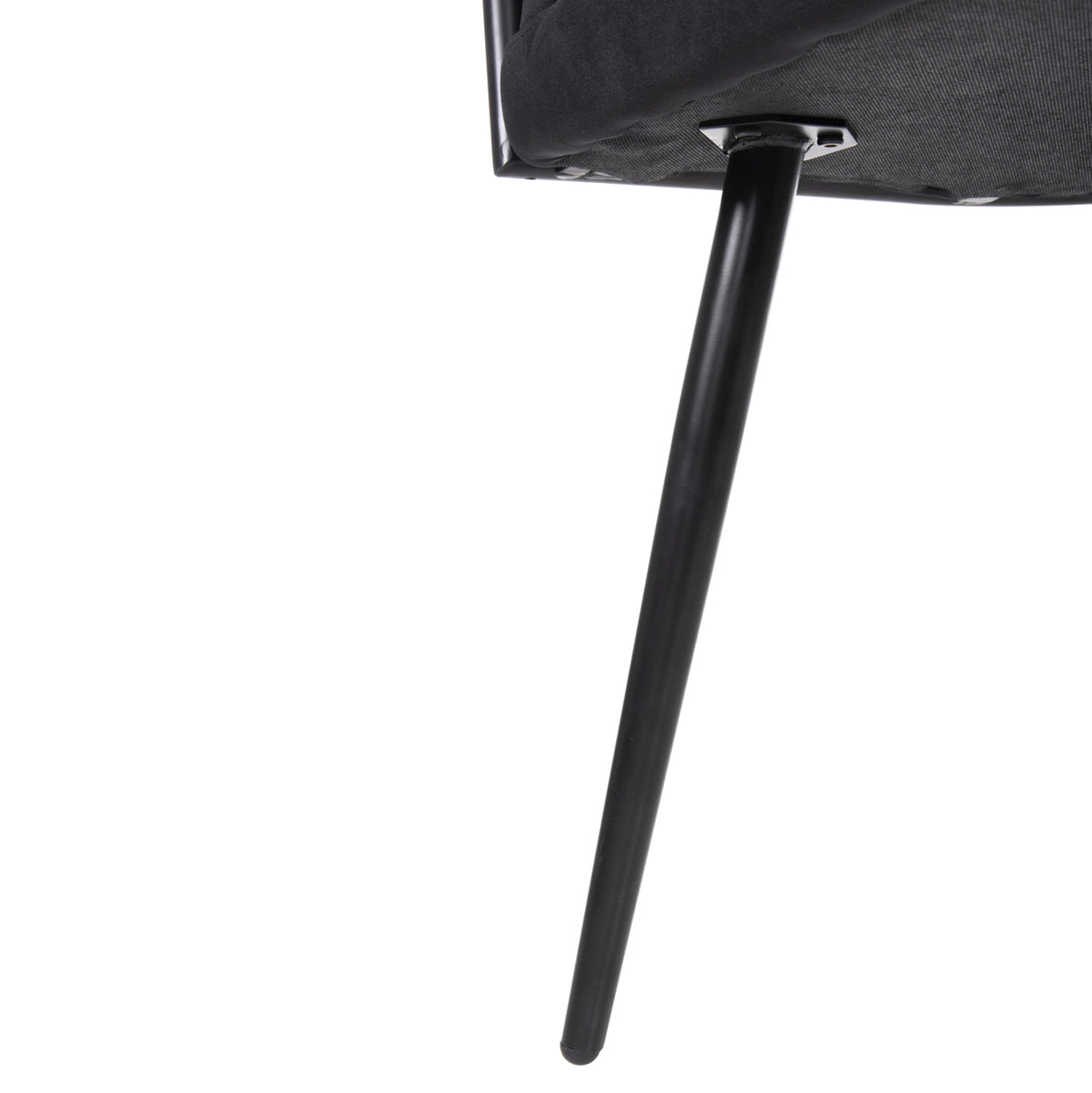 Chair Luanda Hm8741.04 Black Velvet-black Metallic Legs 62x54x79hcm.