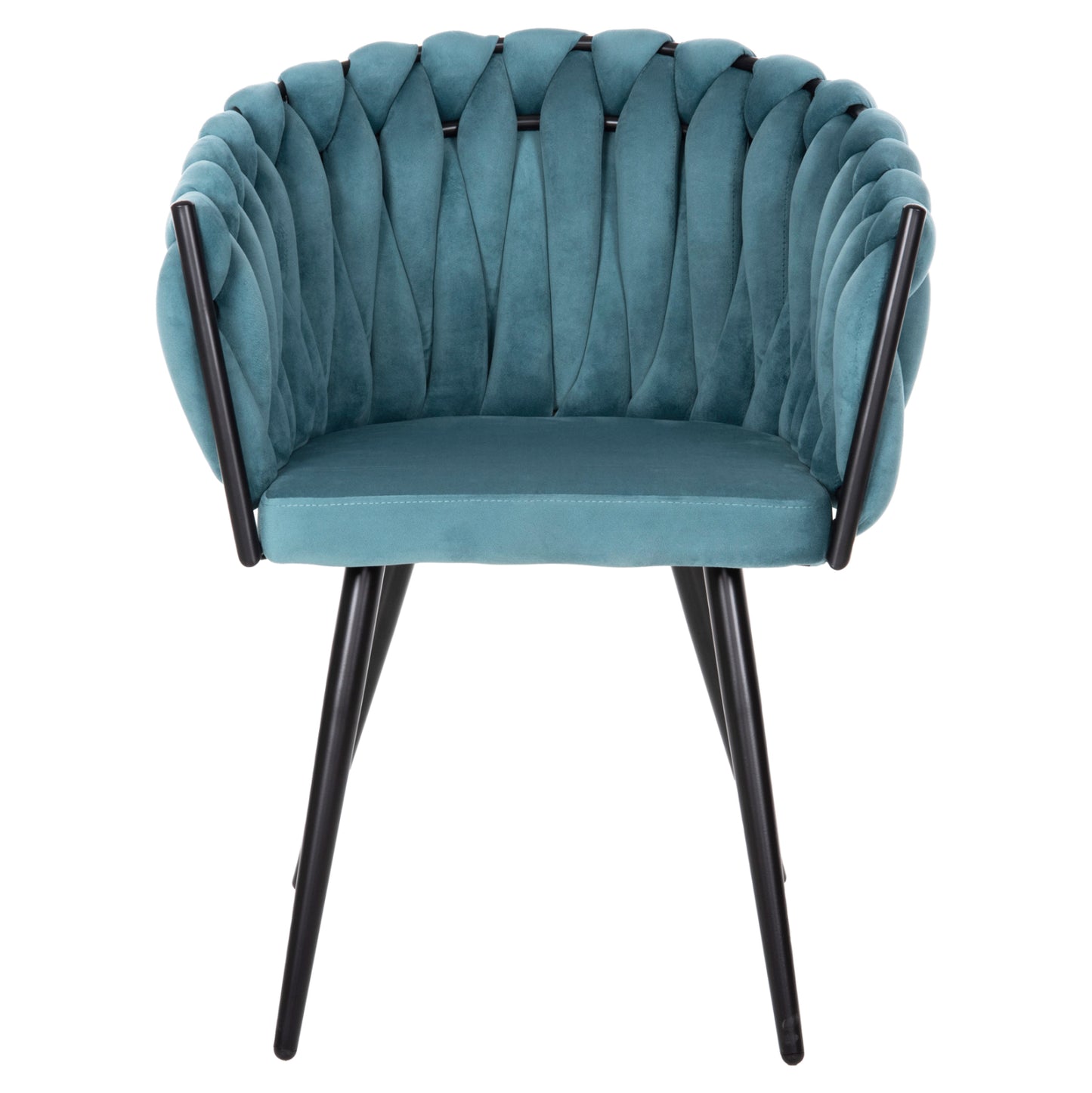 Chair Luanda Hm8741.05 Turquoise Velvet-black Metallic Legs 62x54x79hcm.