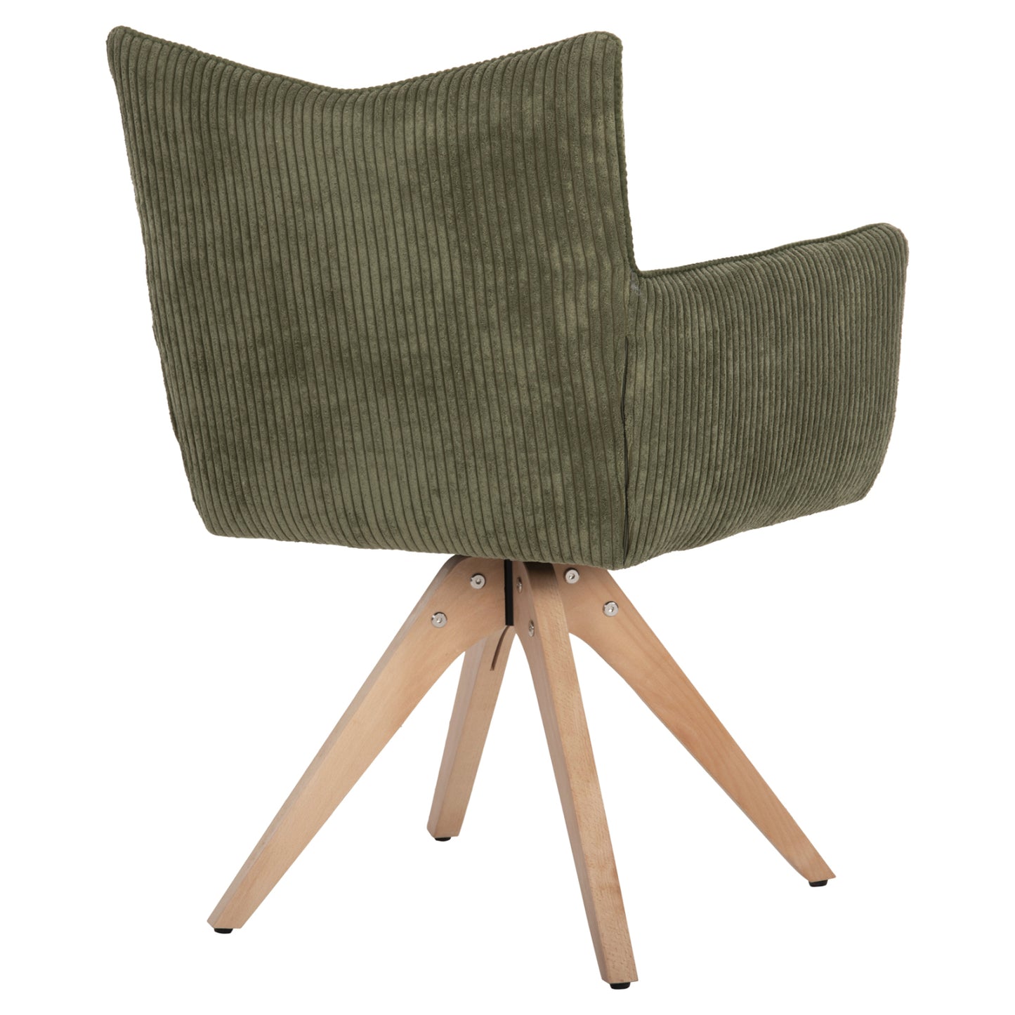 Dining Armchair Quill Hm9843.05 Green Fabric-beech Wood Legs 61x57,5x91hcm.