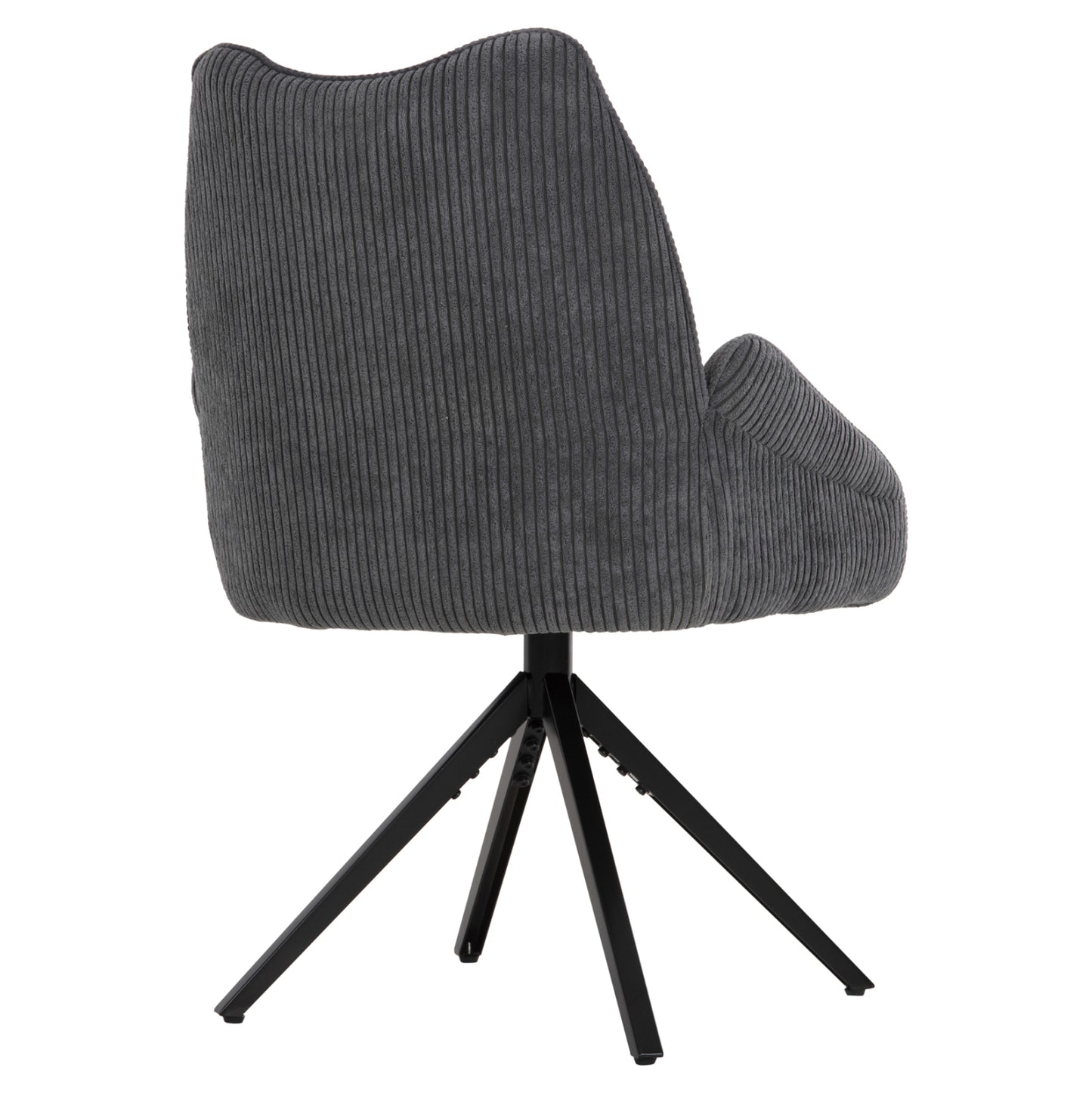 Dining Armchair Shai Hm9844.03 Grey Fabric-black Metal Base 61x63x93hcm.