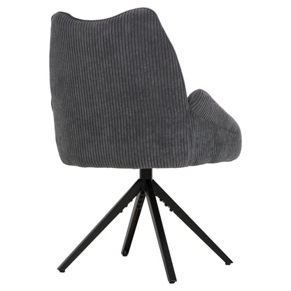 Dining Armchair Shai Hm9844.03 Grey Fabric-black Metal Base 61x63x93hcm.