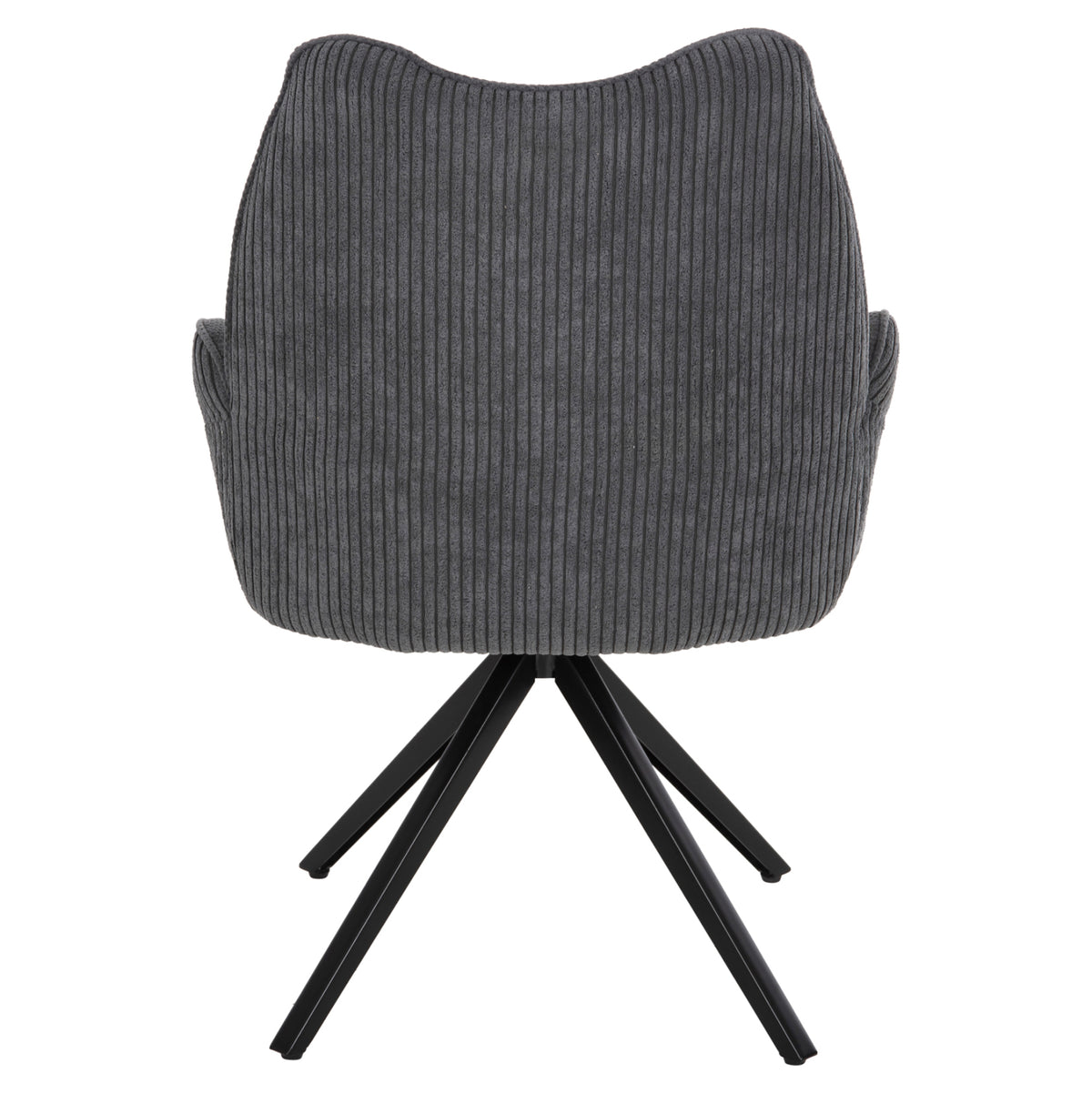 Dining Armchair Shai Hm9844.03 Grey Fabric-black Metal Base 61x63x93hcm.
