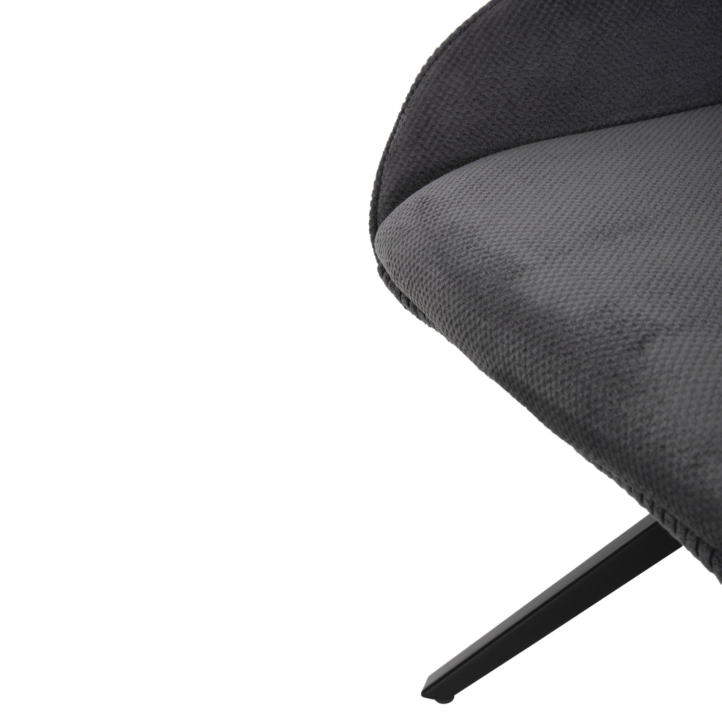 Dining Armchair Shai Hm9844.03 Grey Fabric-black Metal Base 61x63x93hcm.