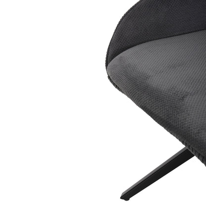 Dining Armchair Shai Hm9844.03 Grey Fabric-black Metal Base 61x63x93hcm.
