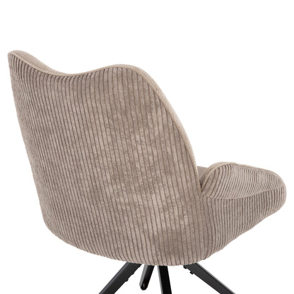 Dining Armchair Shai Hm9844.04 Beige Fabric-black Metal Base 61x63x93hcm.