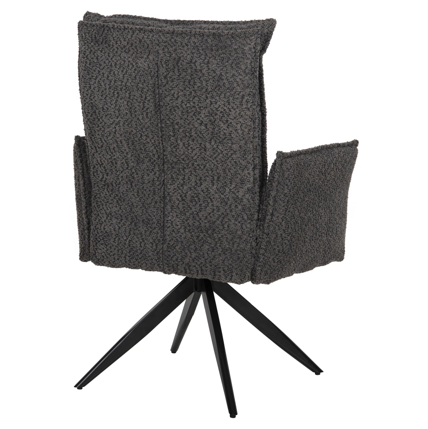 Dining Armchair Zorin Hm9846.03 Grey Fabric-black Metal Base 64x66x94,5hcm.