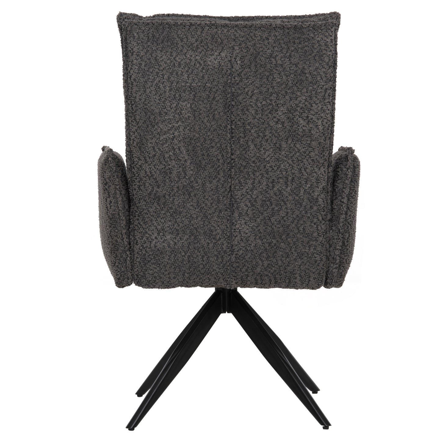 Dining Armchair Zorin Hm9846.03 Grey Fabric-black Metal Base 64x66x94,5hcm.