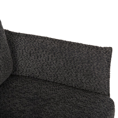 Dining Armchair Zorin Hm9846.03 Grey Fabric-black Metal Base 64x66x94,5hcm.