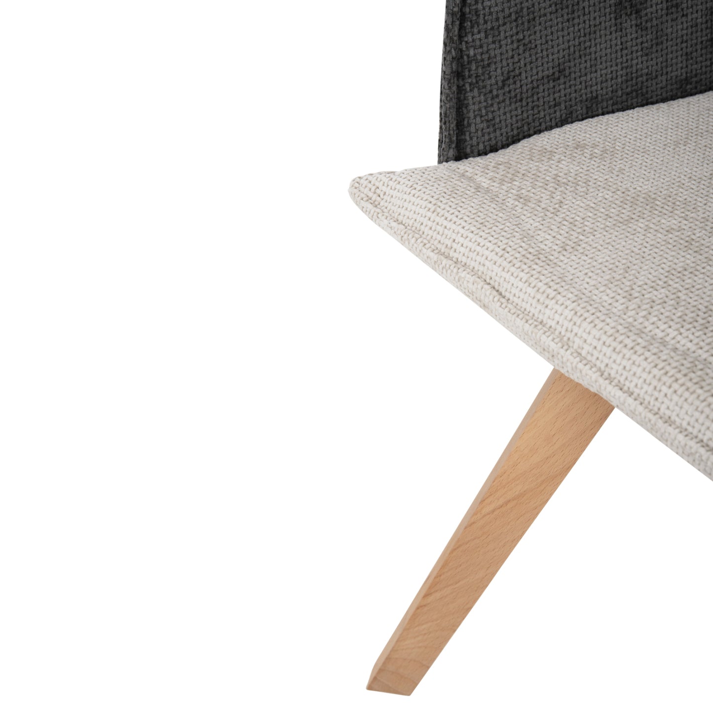 Dining Armchair Rex Hm9847.04 Beige-grey Fabric-beech Wood Legs 53x60x93hcm.