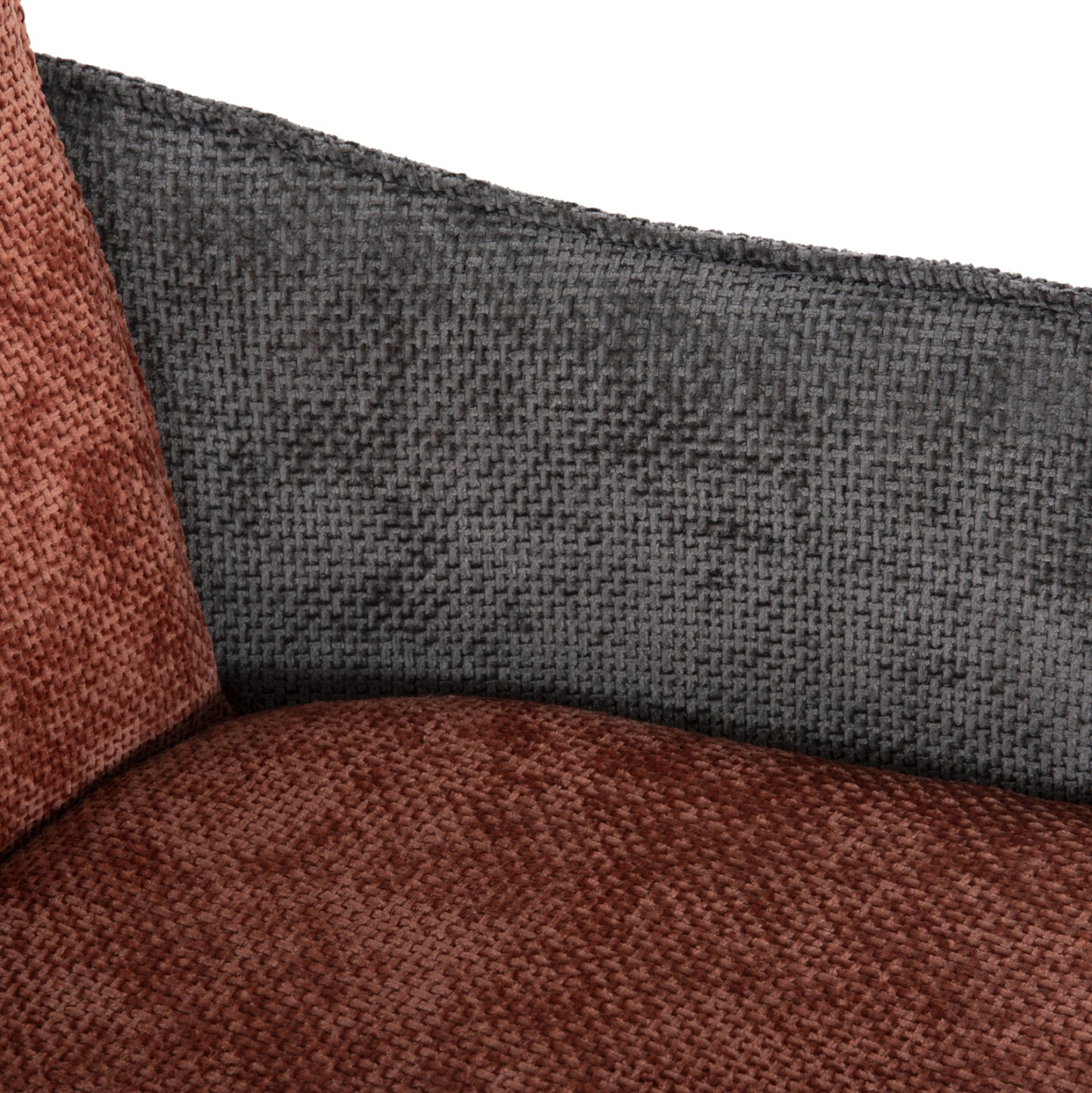 Dining Armchair Rex Hm9847.06 Brick Red-grey Fabric-beech Wood Legs 53x60x93hcm.