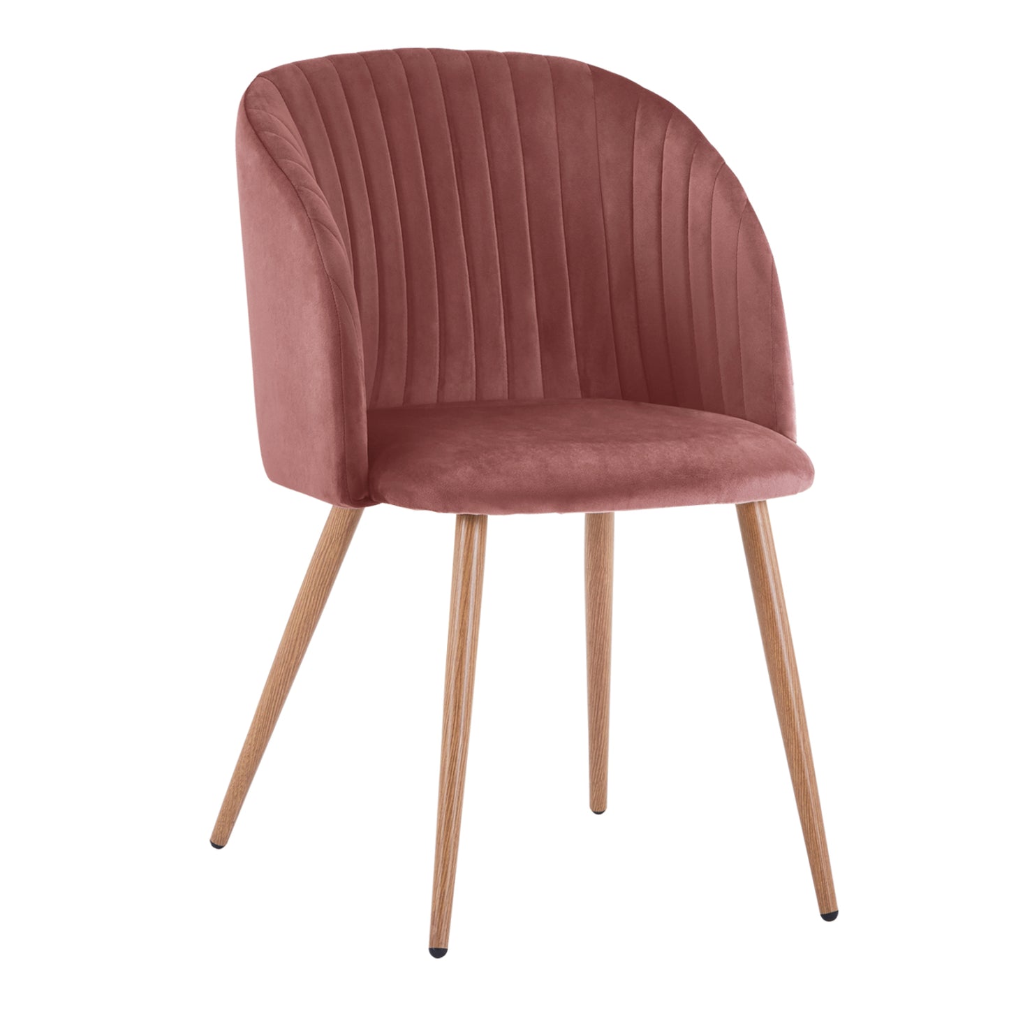 Velvet Armchair Leah In Dusty Pink With Metallic Legs S Hm8543.02 51x58x80 Cm