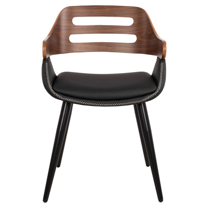 Armchair Auxiliary Superior Pro Walnut-black Pu Hm8491.01 50x53x76cm