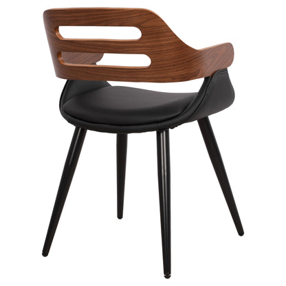 Armchair Auxiliary Superior Pro Walnut-black Pu Hm8491.01 50x53x76cm