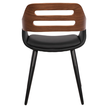 Armchair Auxiliary Superior Pro Walnut-black Pu Hm8491.01 50x53x76cm