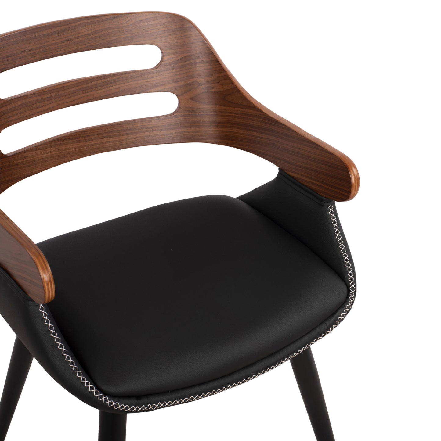 Armchair Auxiliary Superior Pro Walnut-black Pu Hm8491.01 50x53x76cm