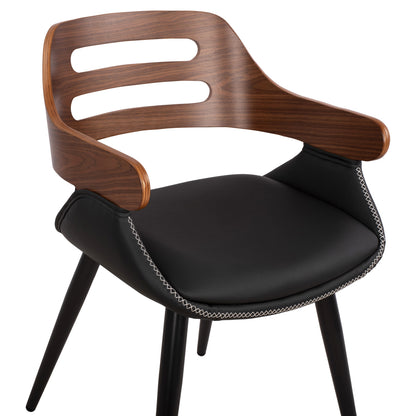 Armchair Auxiliary Superior Pro Walnut-black Pu Hm8491.01 50x53x76cm