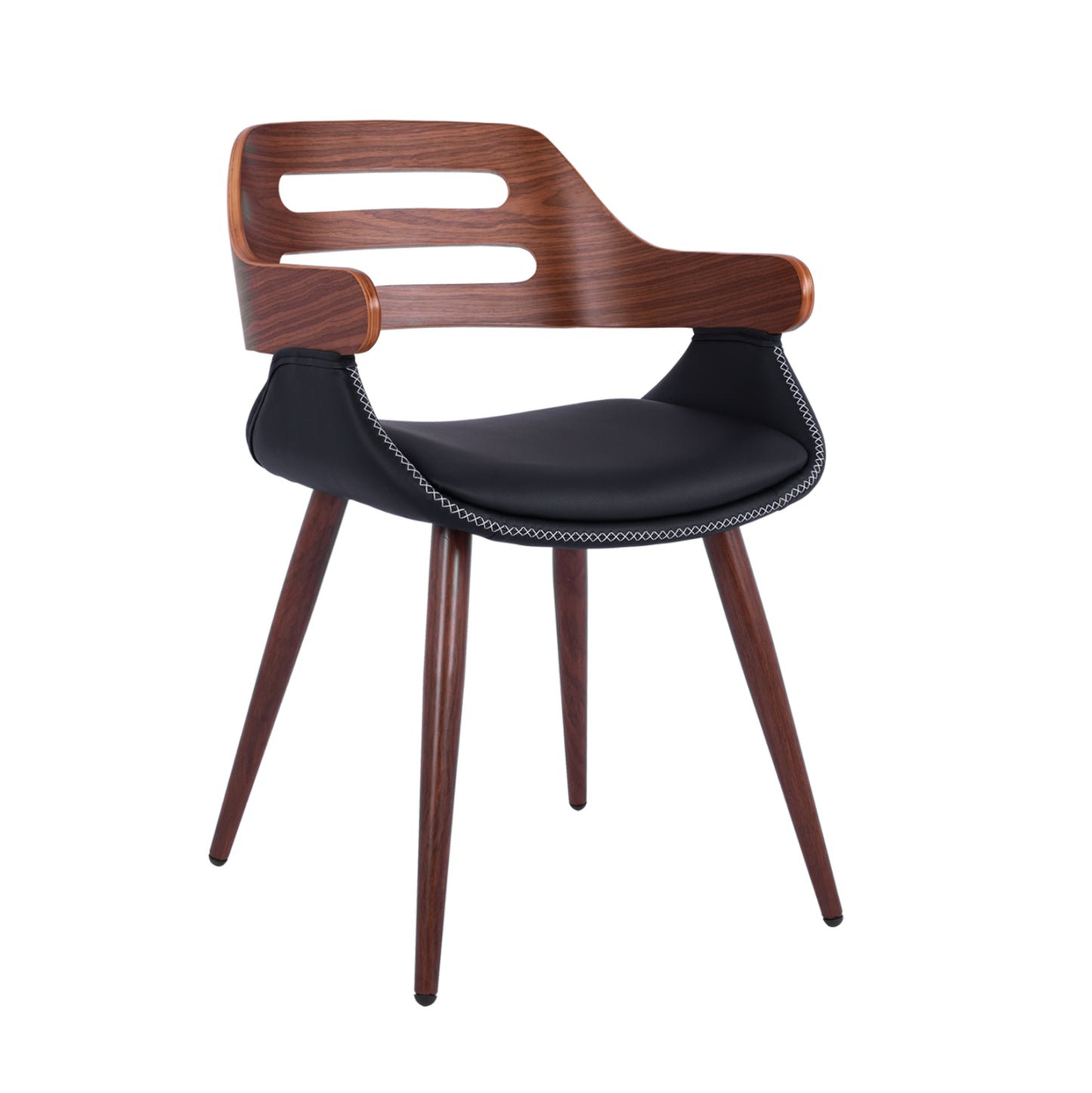 Armchair Auxiliary Superior Pro Walnut-black Pu Hm8491.01 50x53x76cm