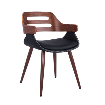 Armchair Auxiliary Superior Pro Walnut-black Pu Hm8491.01 50x53x76cm