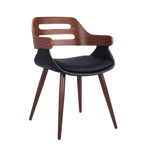 Armchair Auxiliary Superior Pro Walnut-black Pu Hm8491.01 50x53x76cm