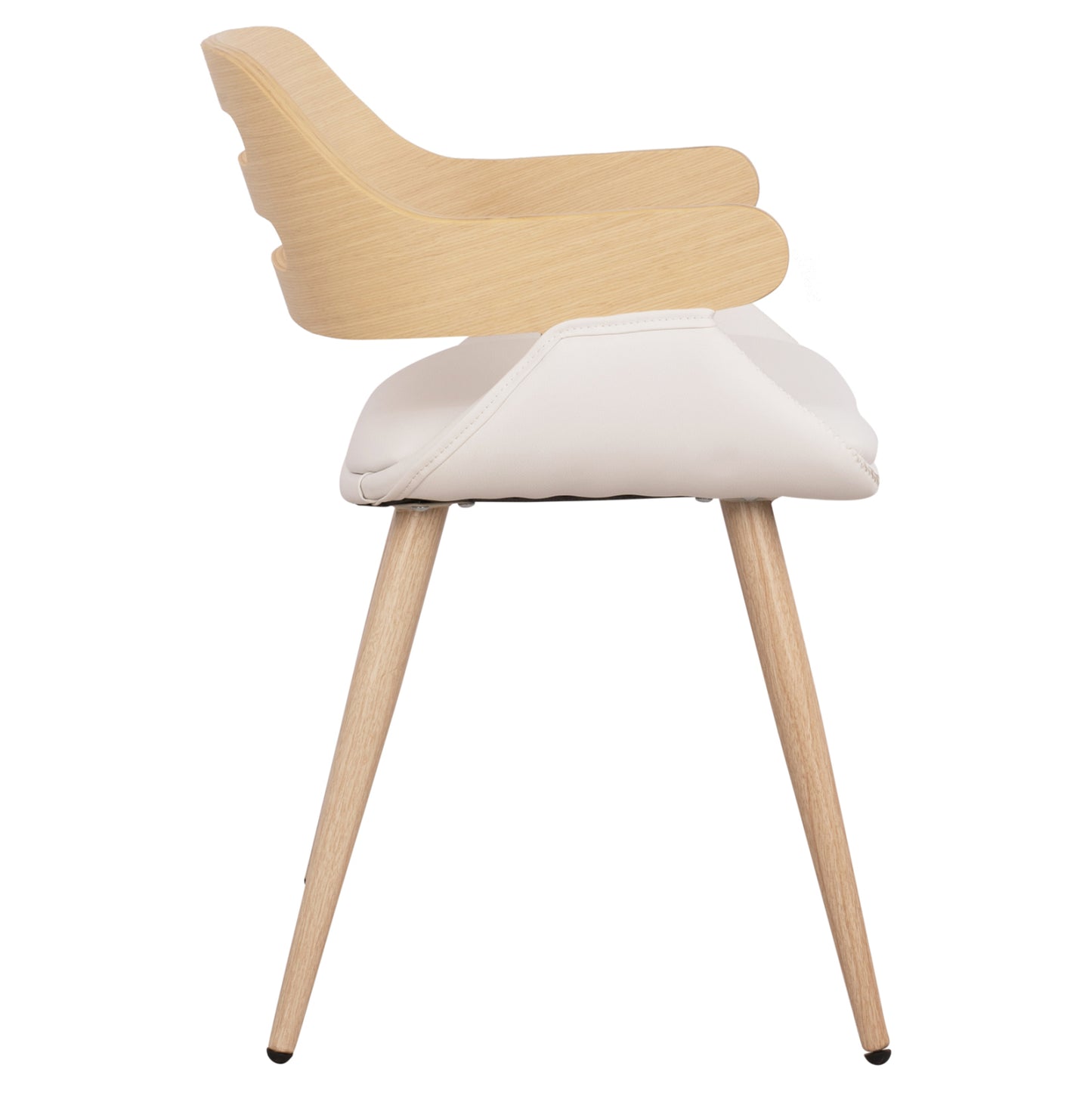 Armchair Auxiliary Superior Pro Sonama With White Pu Hm8491.02 50x53x76cm