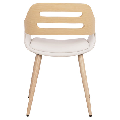 Armchair Auxiliary Superior Pro Sonama With White Pu Hm8491.02 50x53x76cm