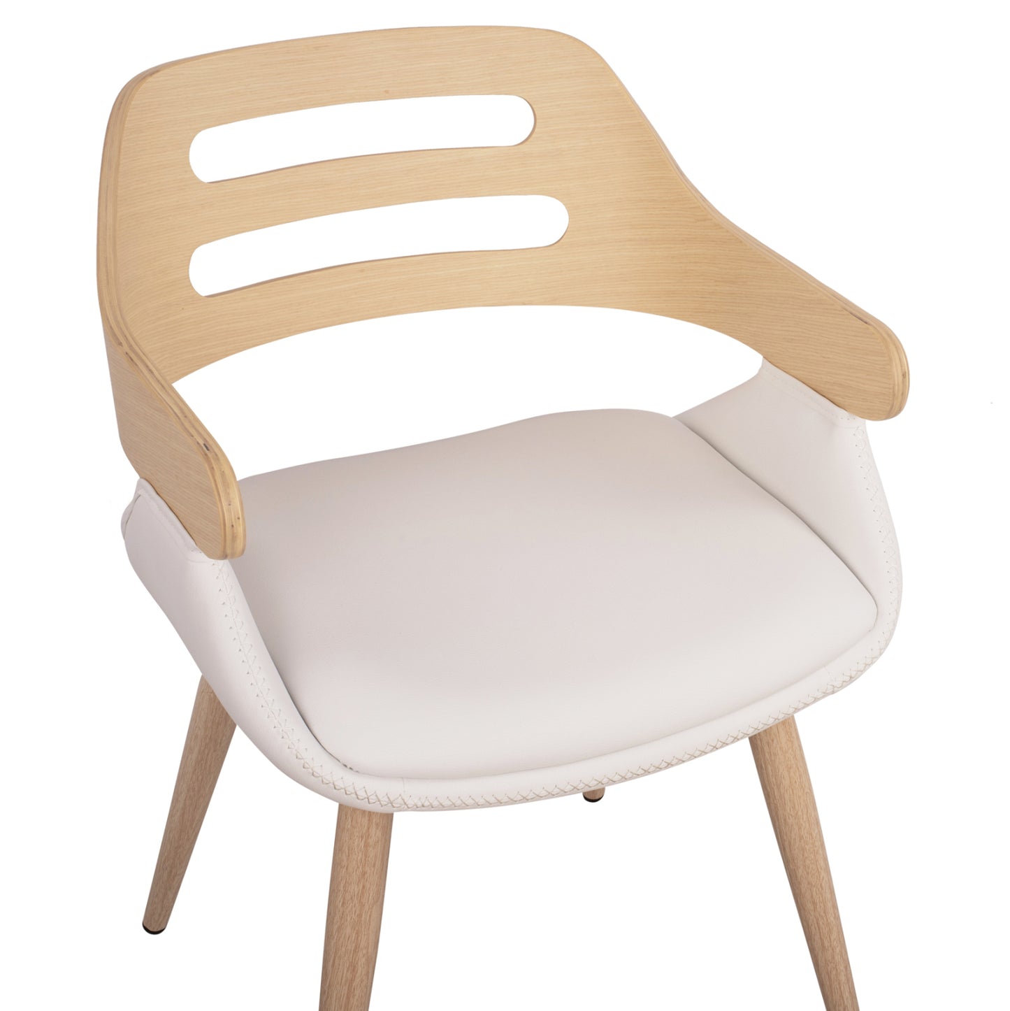 Armchair Auxiliary Superior Pro Sonama With White Pu Hm8491.02 50x53x76cm