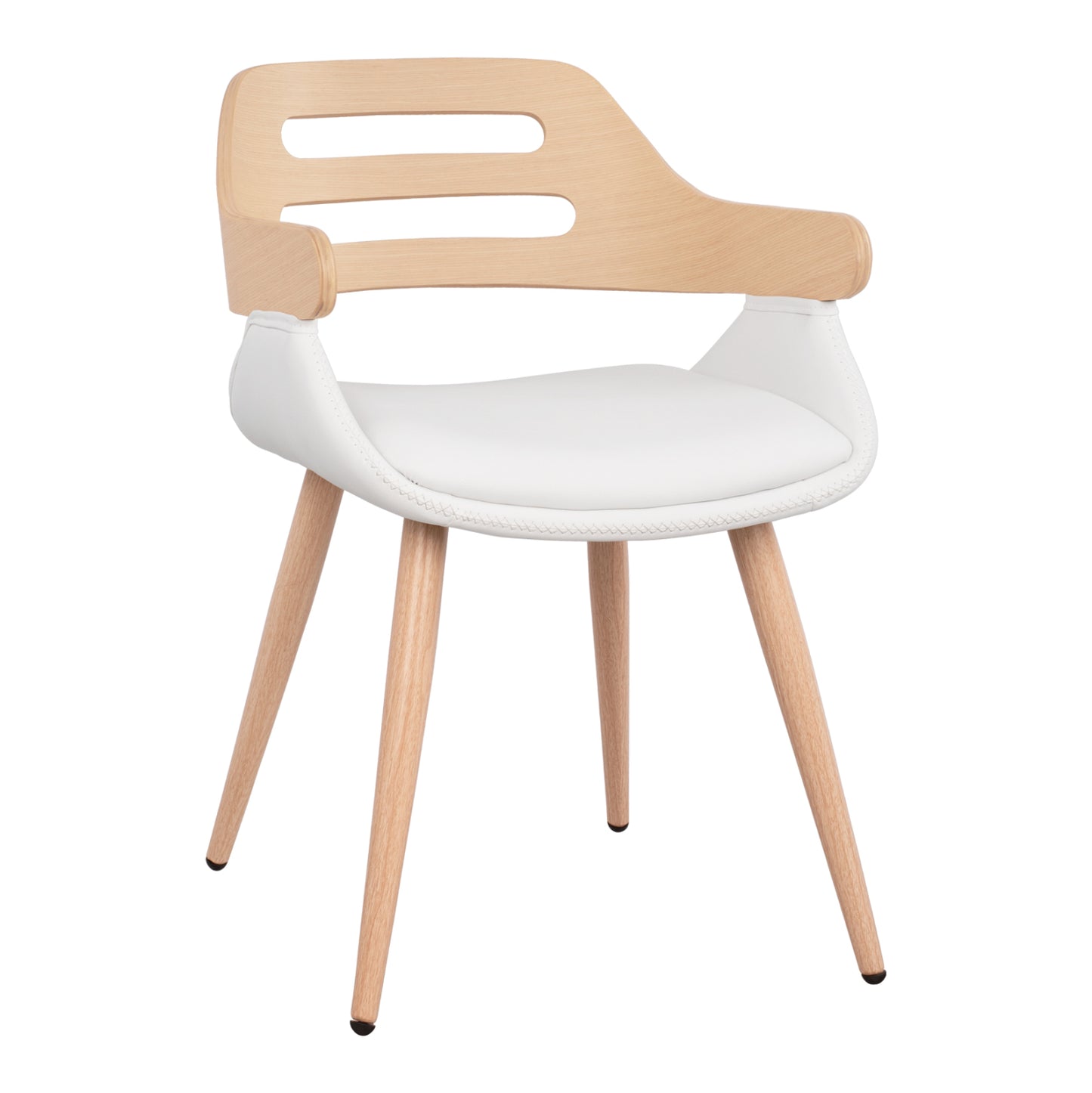 Armchair Auxiliary Superior Pro Sonama With White Pu Hm8491.02 50x53x76cm