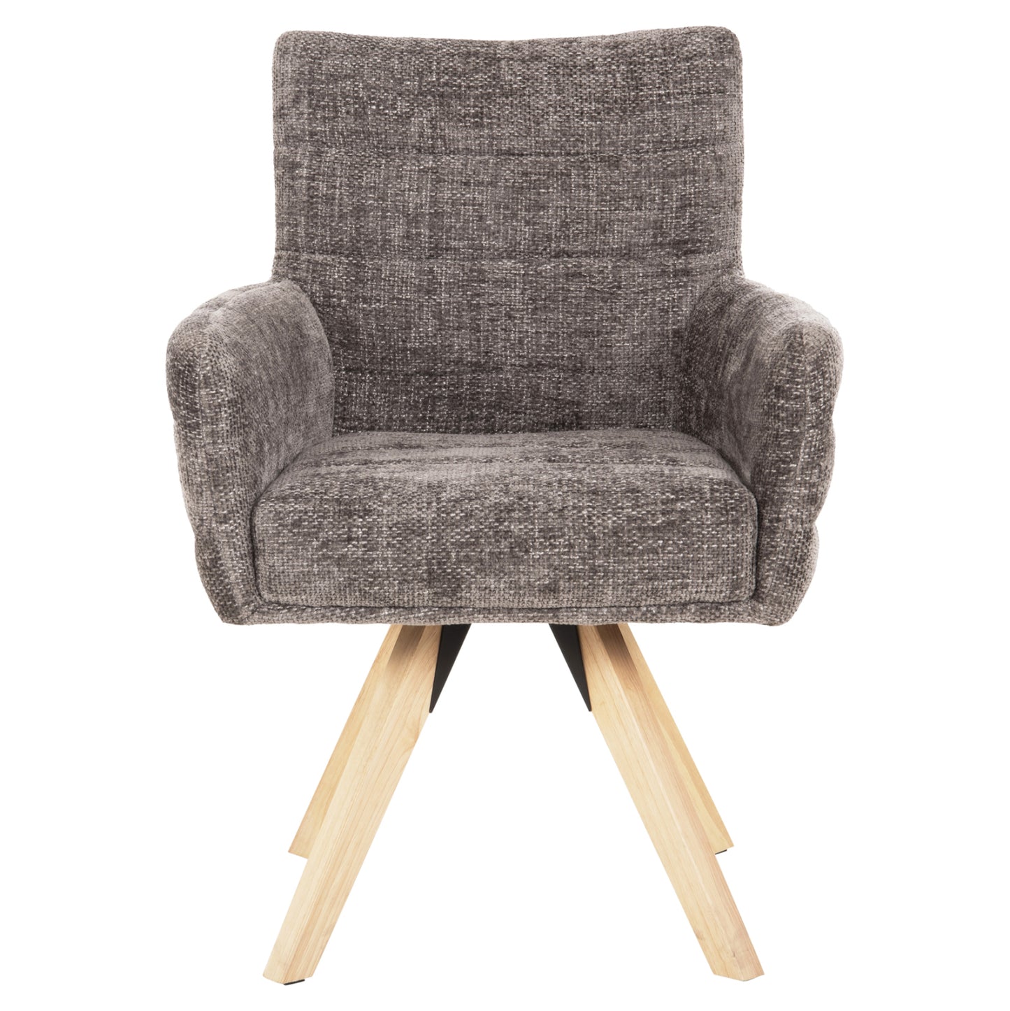 Dining Armchair Gazer Hm9845.03 Grey Fabric-rubberwood Legs 66x63x91hcm.