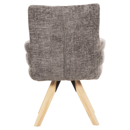 Dining Armchair Gazer Hm9845.03 Grey Fabric-rubberwood Legs 66x63x91hcm.